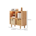 Natural Finish Wooden Storage Simple Narrow Bookcase