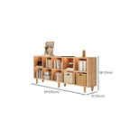 Natural Finish Wooden Storage Simple Narrow Bookcase