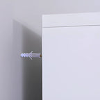 Modern Metal 2-Tier Closed Back Bookcase with Doors