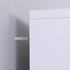 Modern Metal 2-Tier Closed Back Bookcase with Doors