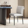 Modern Faux Leather Dining Chair with Alloy Legs