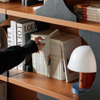 3-Tiers Geometric Modern Rectangular Wood Bookcase Black