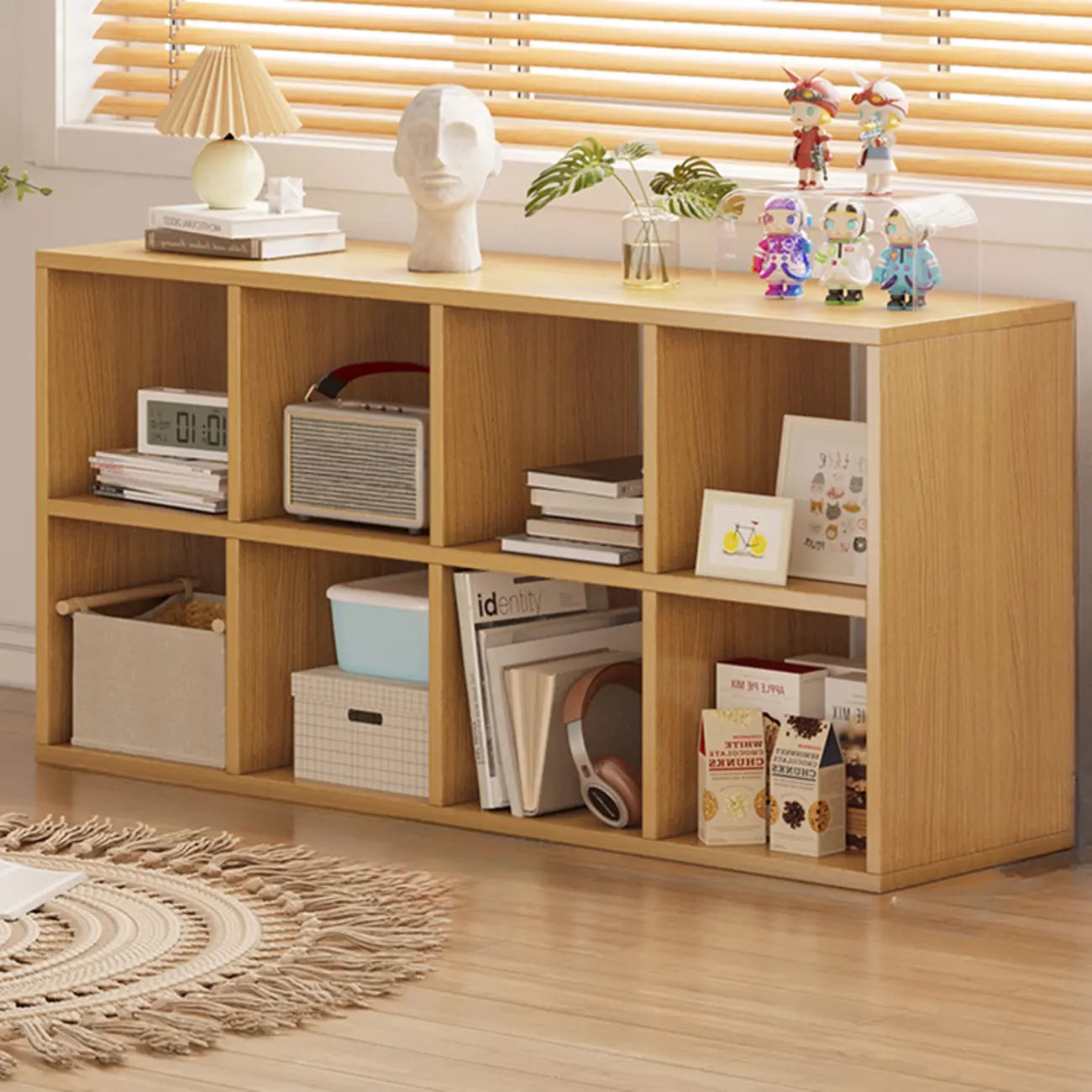 Modern Wood Cube Wood  Bookcase with Versatile Storage