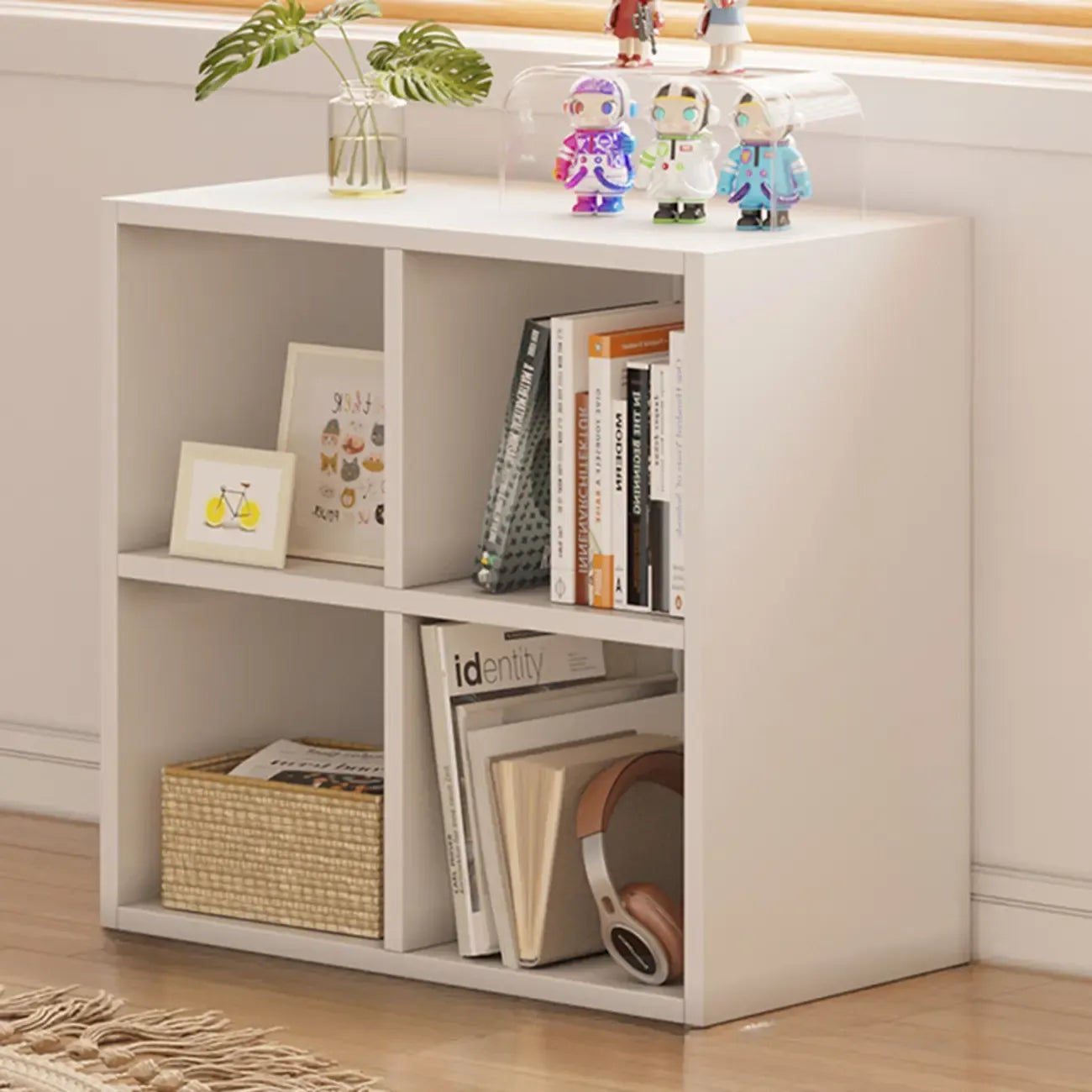 Modern Wood Cube Wood  Bookcase with Versatile Storage