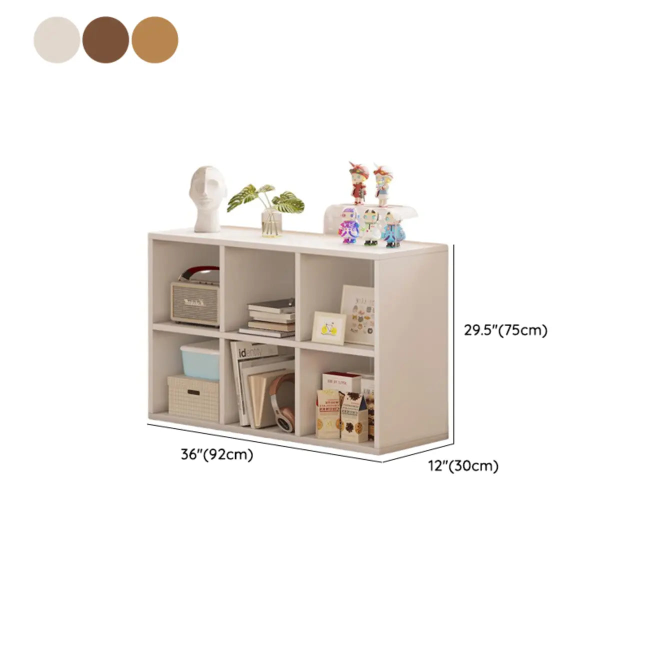 Modern Wood Cube Wood  Bookcase with Versatile Storage