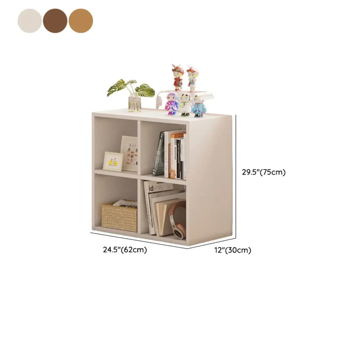 Modern Wood Cube Wood  Bookcase with Versatile Storage