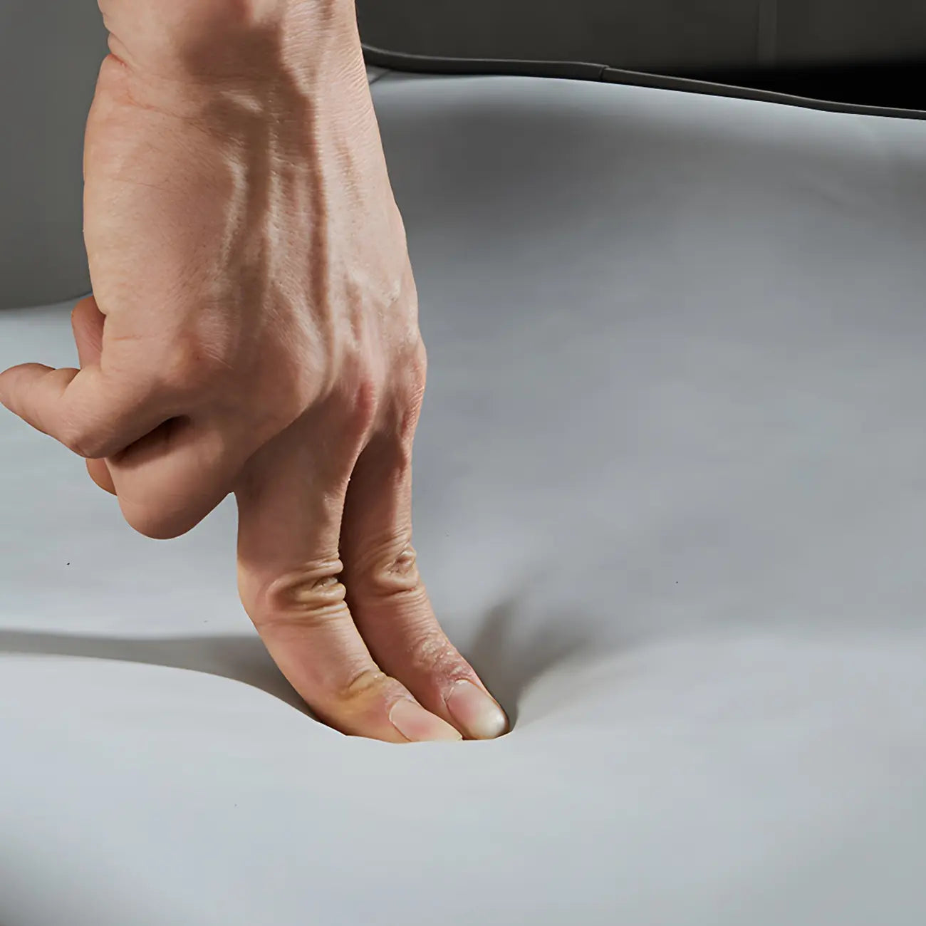 Scandinavian Leather Wingback Upholstered Dining Chair