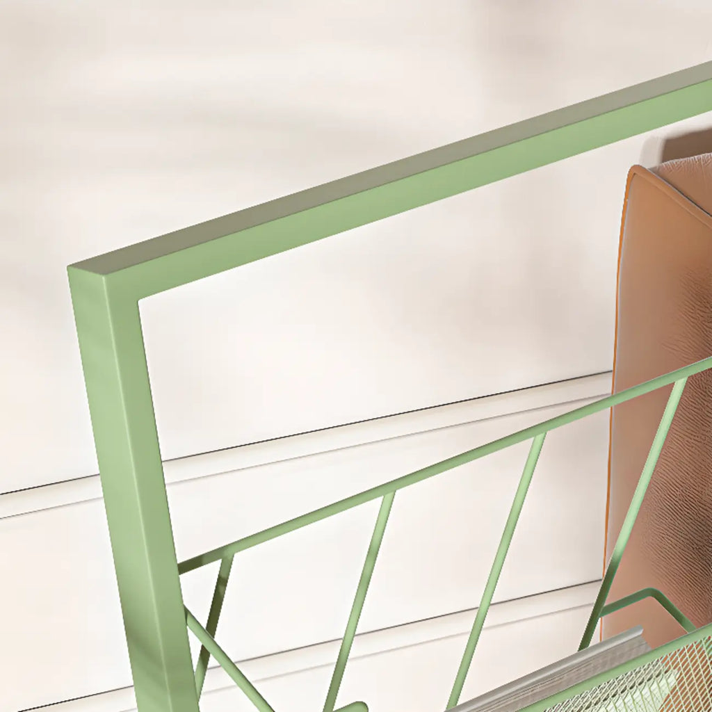 Vertical Black Metal 4-Shelf Open Back Display Bookcase