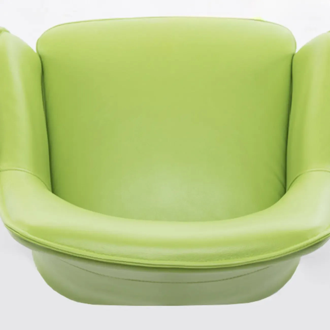 Scandinavian Leather Swivel Dining Chair with Wood Legs