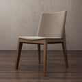Modern Armless Upholstered Dining Chair with Wood Legs