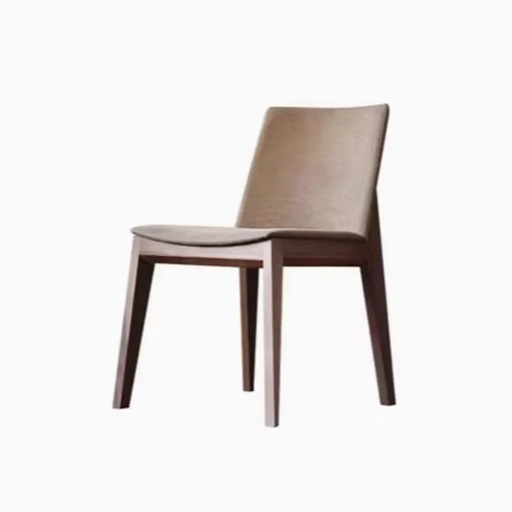 Modern Armless Upholstered Dining Chair with Wood Legs