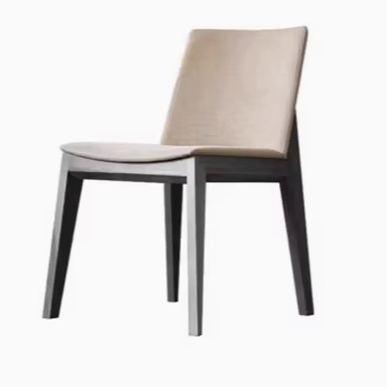 Modern Armless Upholstered Dining Chair with Wood Legs