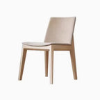 Modern Armless Upholstered Dining Chair with Wood Legs