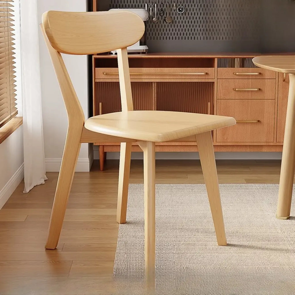 Modern Wood open Low Back Armless Dining Chair