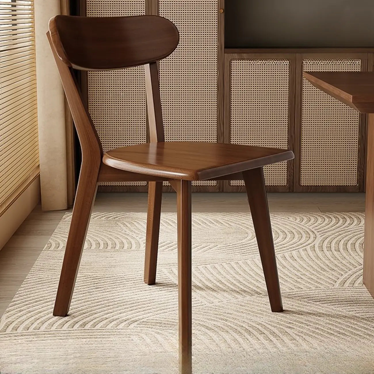Modern Wood open Low Back Armless Dining Chair