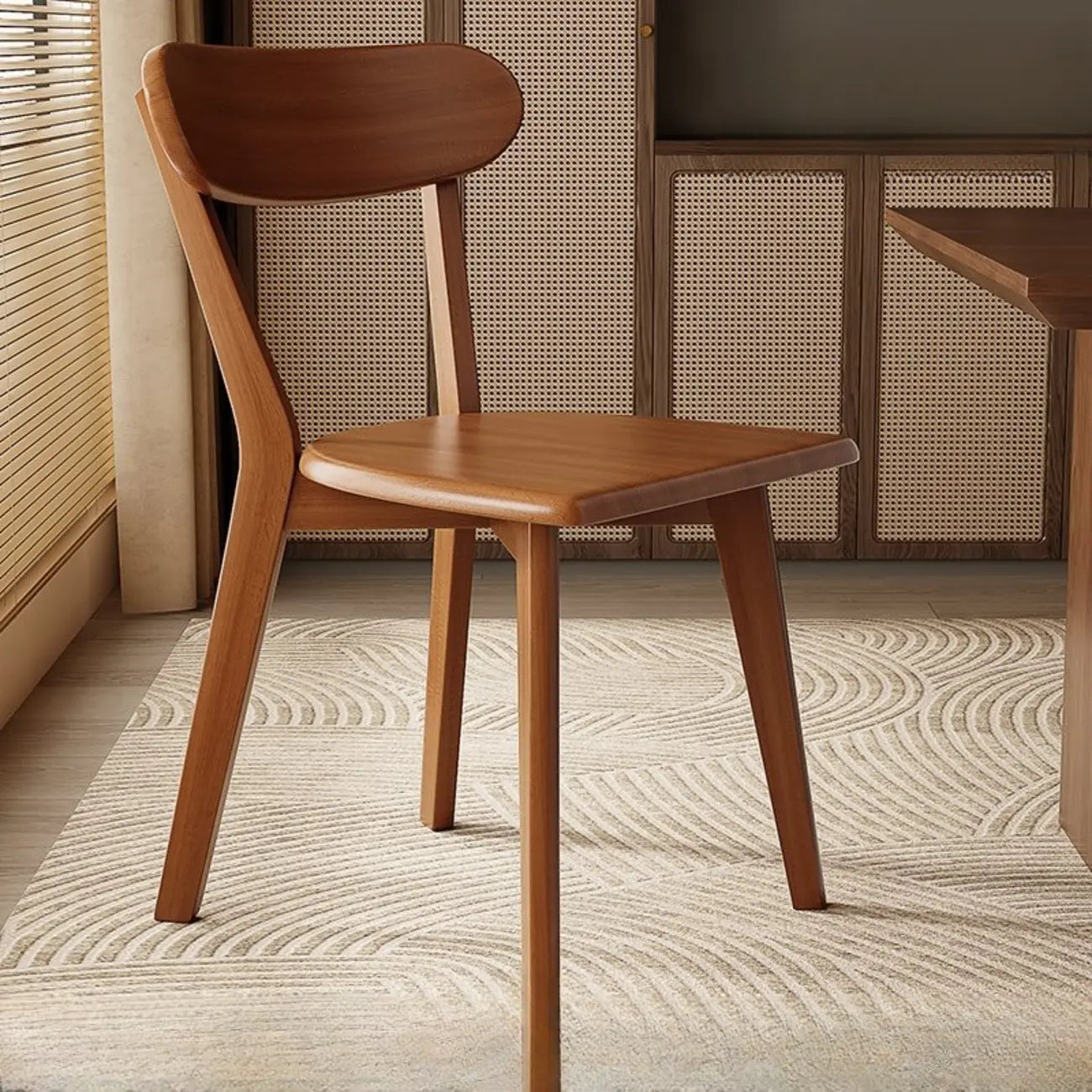 Modern Wood open Low Back Armless Dining Chair