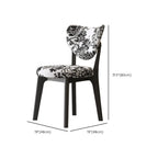 Modern Faux Leather Wingback Armless Dining Chair