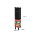 Traditional Black Wood Open Storage Corner Display Cabinet