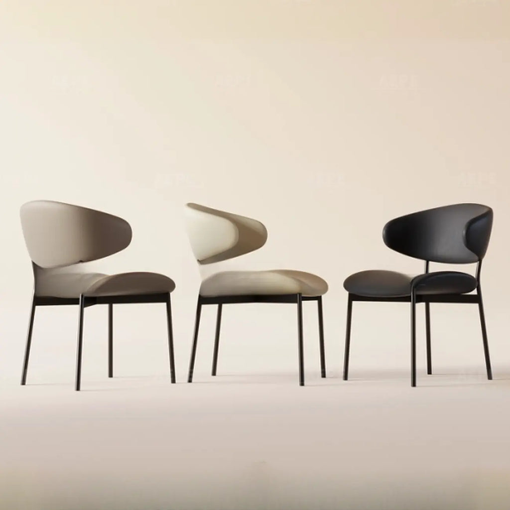 Contemporary Upholstered Curved Armless Dining Chairs