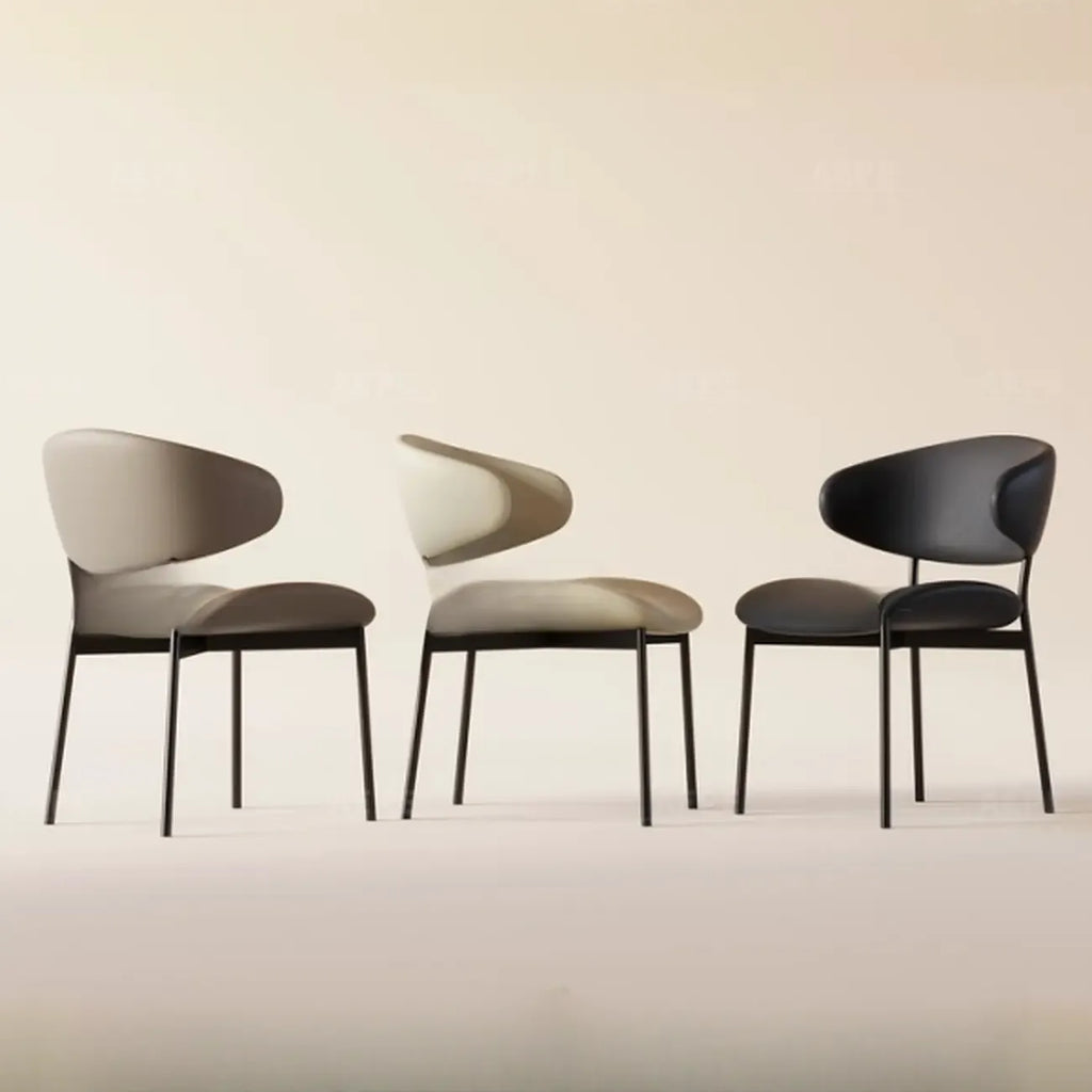 Contemporary Upholstered Curved Armless Dining Chairs