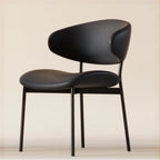 Contemporary Upholstered Curved Armless Dining Chairs