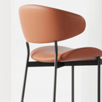 Contemporary Upholstered Curved Armless Dining Chairs