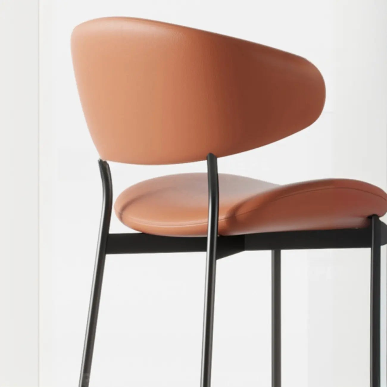 Contemporary Upholstered Curved Armless Dining Chairs