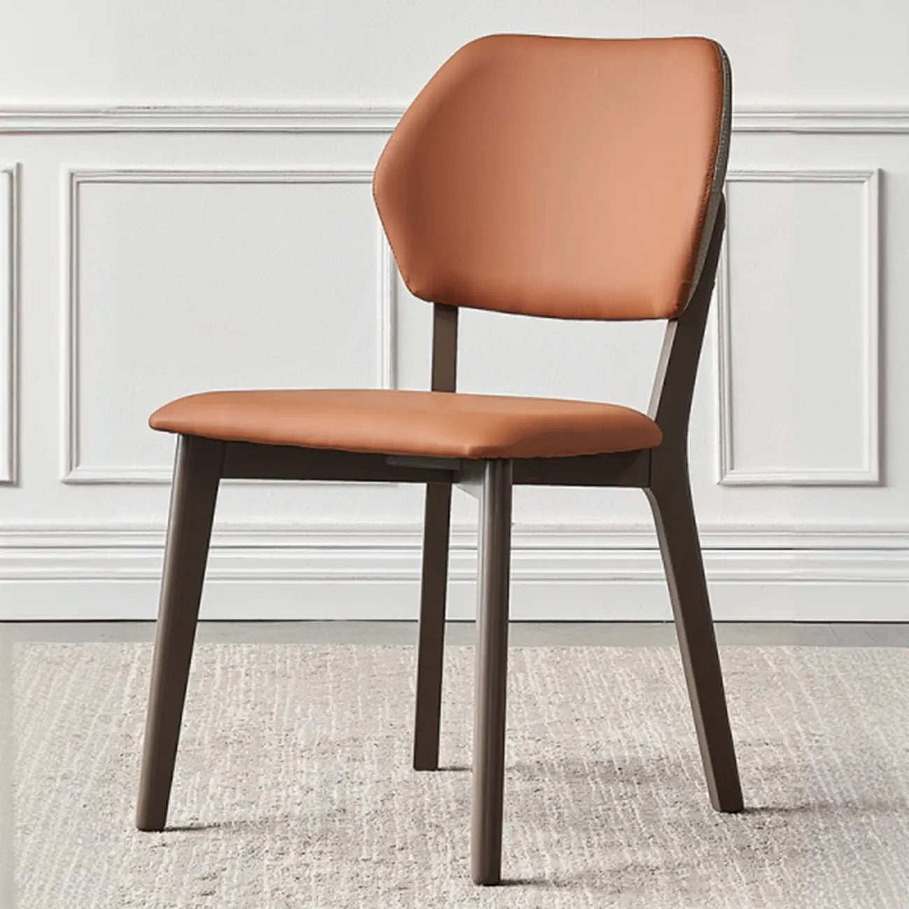 Modern Upholstered Dining Chair with Metal Legs