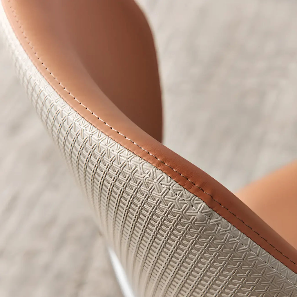 Modern Upholstered Dining Chair with Metal Legs