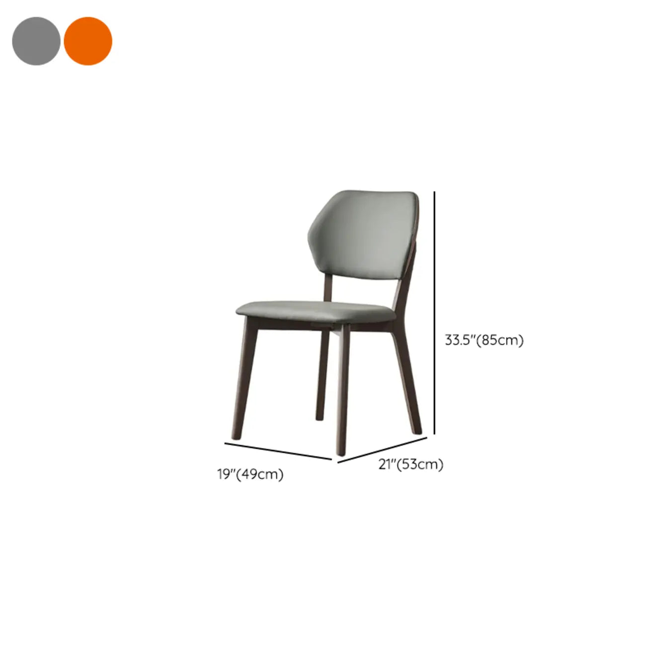 Modern Upholstered Dining Chair with Metal Legs