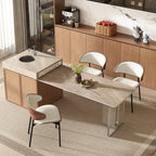 Art Deco Faux Leather Low Back Dining Chair