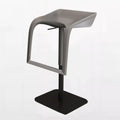 Modern Rectangle Backless Leather Adjustable Swivel Bar Stools