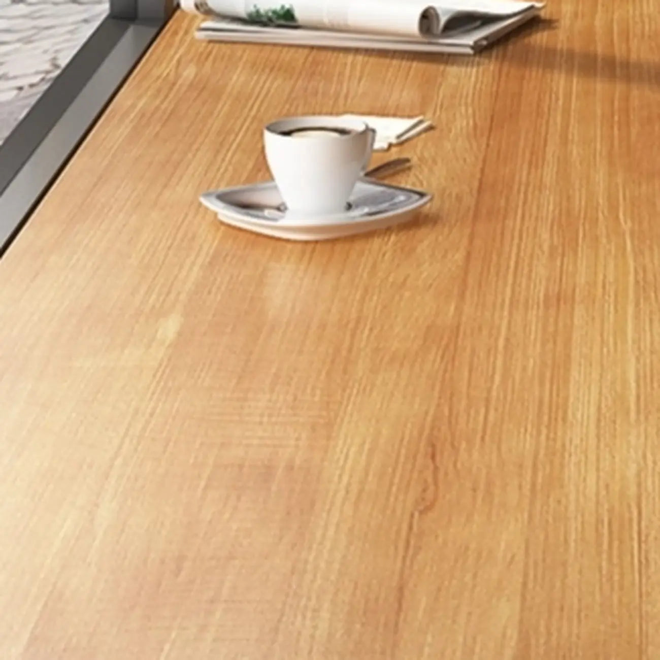 Natural Finish Rectangular Wood Metal Long Trestle Bar Table