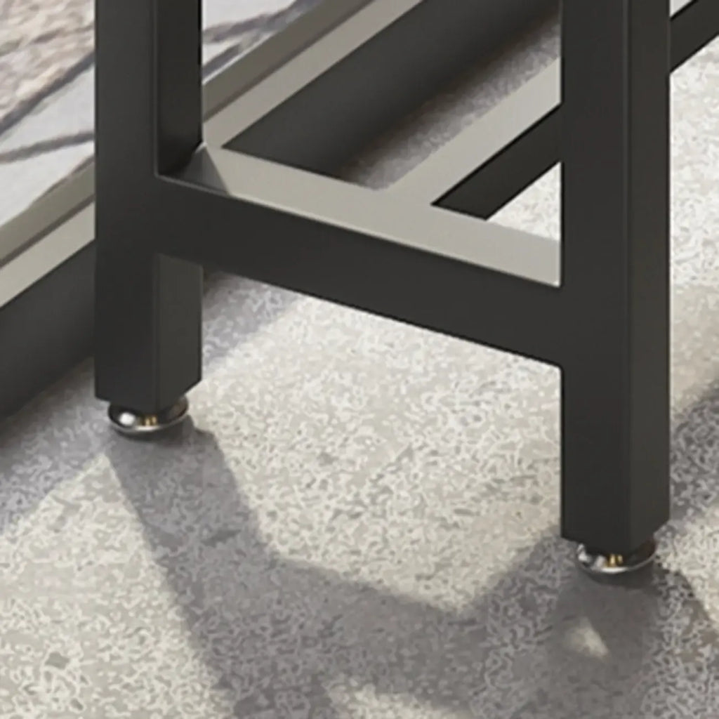 Natural Finish Rectangular Wood Metal Long Trestle Bar Table