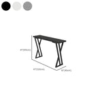 Rectangular Sleek Stone Top Metal Gray Double Pedestal Bar Table