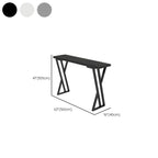 Rectangular Sleek Stone Top Metal Gray Double Pedestal Bar Table