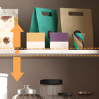 Khaki Wooden Adjustable Shelf Display Cabinet with Drawer