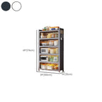 Narrow Steel Multi-Shelf Lift-Up Door Buffet Cabinet