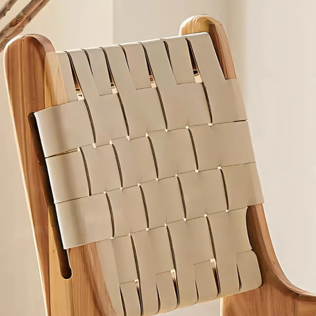 Modern Square Rattan Seat Counter Height Stools with Back