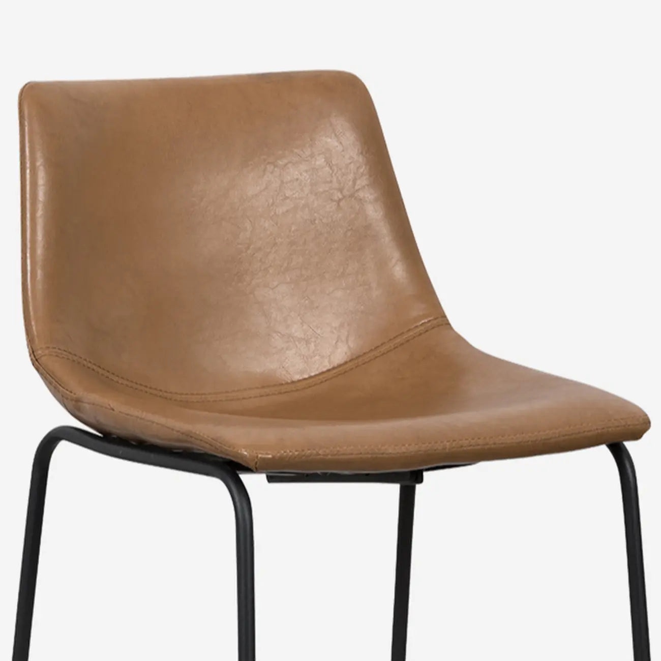 Modern Pedestal Upholstered Leather Counter Height Bar Stools