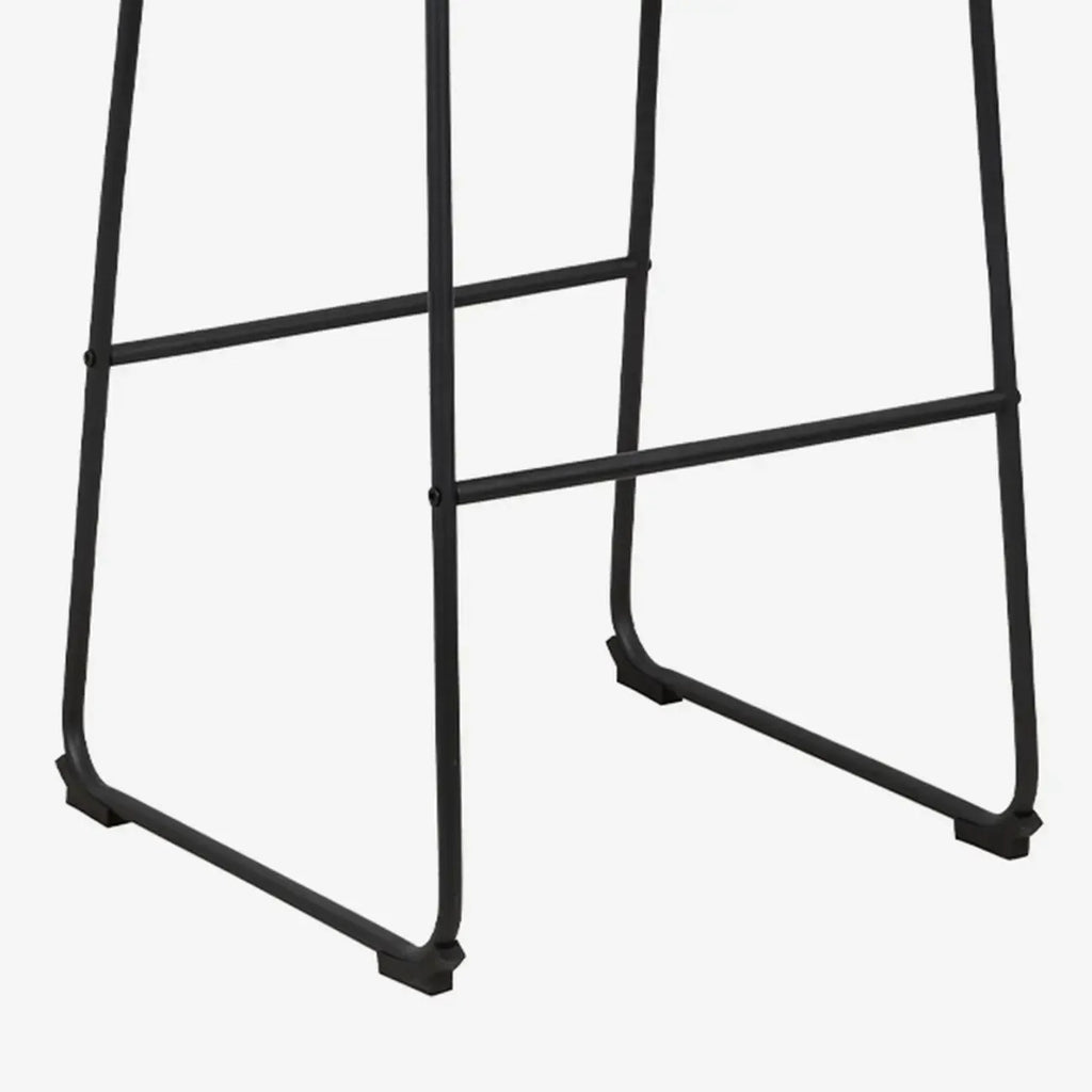 Modern Pedestal Upholstered Leather Counter Height Bar Stools