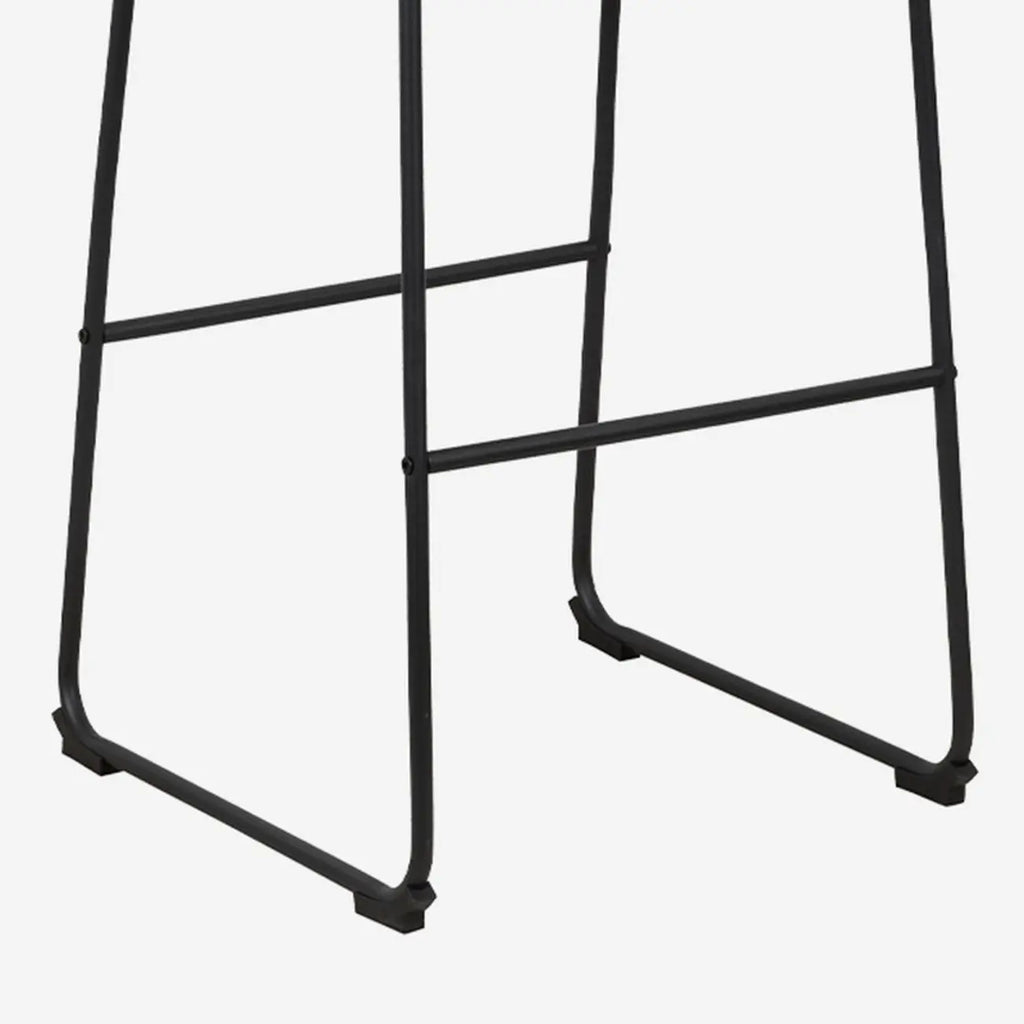 Modern Pedestal Upholstered Leather Counter Height Bar Stools