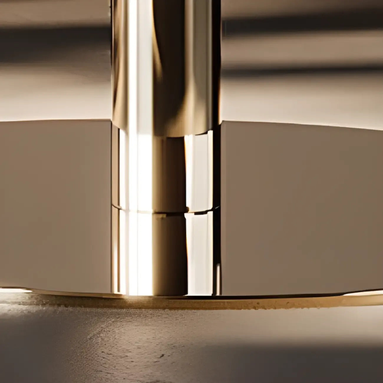 Luxury Adjustable Height Leather Bar Stool Gold Pedestal
