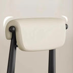 Elegant Low Back Upholstered Faux Leather Dining Chair