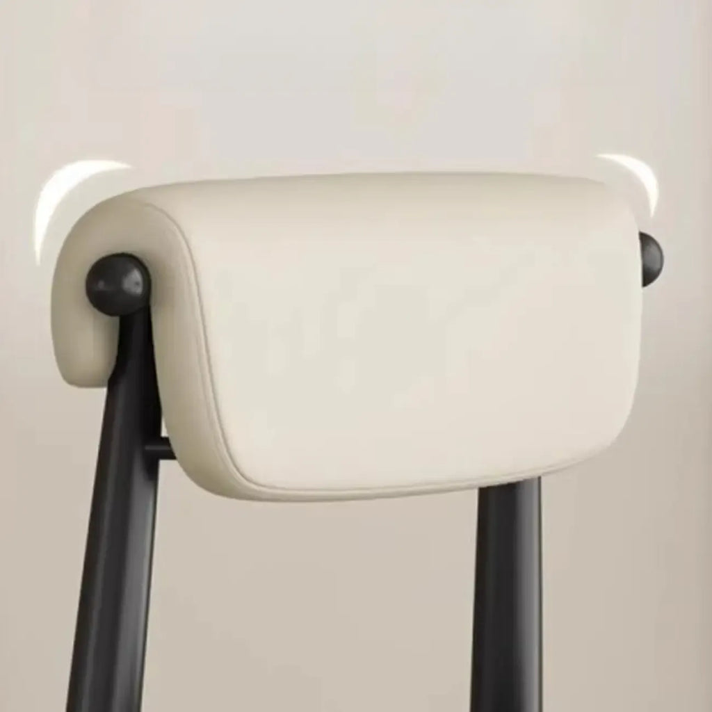 Elegant Low Back Upholstered Faux Leather Dining Chair