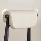 Elegant Low Back Upholstered Faux Leather Dining Chair