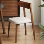 Modern Armless Leather Dining Chair with Low Back
