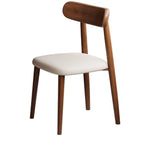 Modern Armless Leather Dining Chair with Low Back