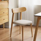 Modern Armless Leather Dining Chair with Low Back