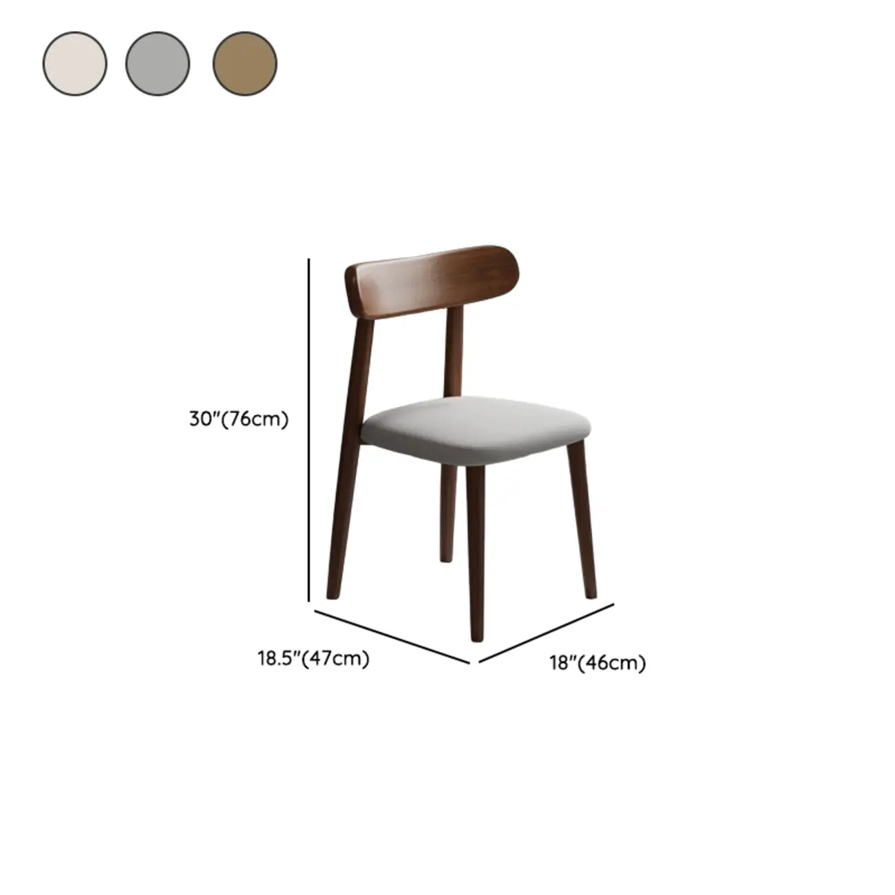 Modern Armless Leather Dining Chair with Low Back